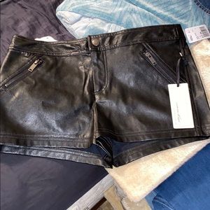 Forever 21 brand new black leather shorts